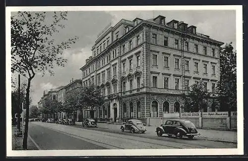 AK Augsburg, Hotel Drei Kronen, Inh.: Josef Baur