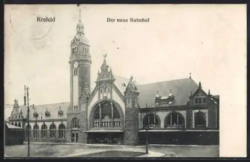 AK Crefeld, Neuer Bahnhof