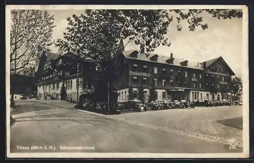 AK Titisee, Strasse am Schwarzwald-Hotel