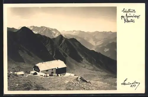 Foto-AK Hans Hruschka Nr. 277: Edelhütte im Zillertal