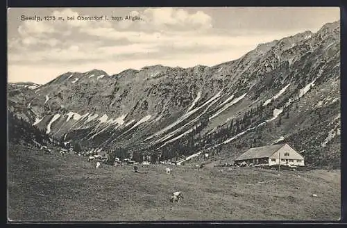 AK Oberstdorf i. bayr. Allgäu, Gasthaus Seealp