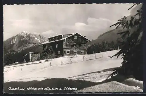 AK Buronhütte, Berghütte mit Alpspitze u. Edelsberg, Bes. Ludwig Wagner