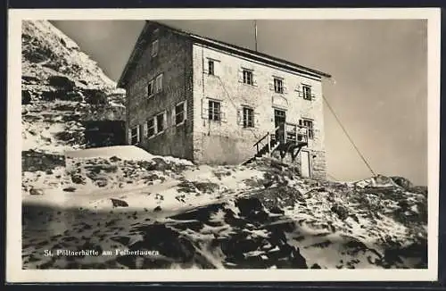 AK St. Pöltnerhütte am Felbertauern, Blick zur Berghütte