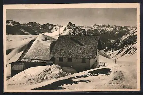 AK Ulmerhütte, Ansicht im Winter