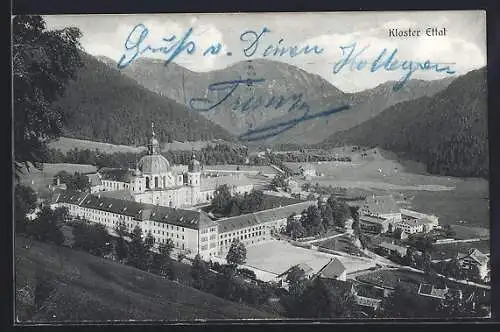 AK Ettal, Blick auf das Kloster