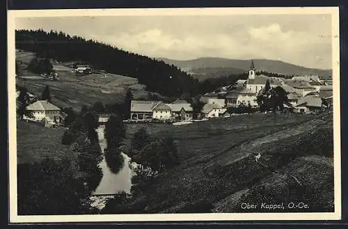 AK Oberkappel, Ortsansicht mkt Kirche