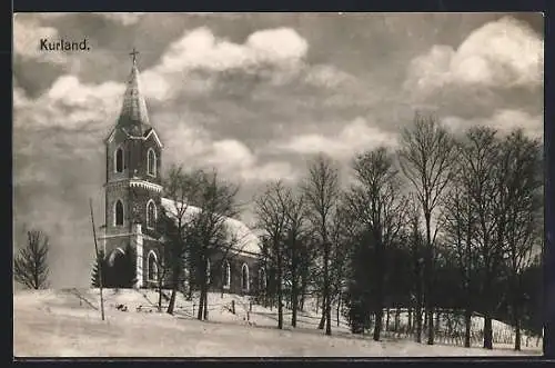 AK Kurland, Kirche im Winter