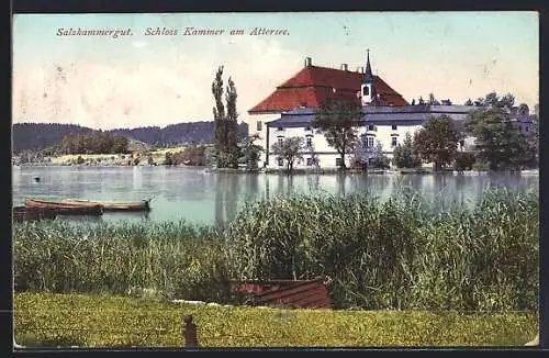 AK Kammer, das Schloss am Ufer des Attersee