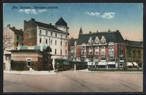 AK Mor. Ostrava, Denisovo namesti, Strassenbahn