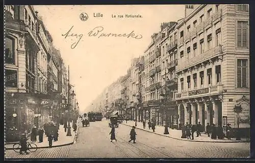 AK Lille, la rue Nationale