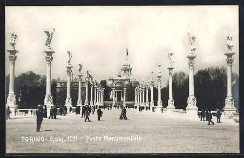 AK Torino, Esposizione 1911, Ponte Monumentale