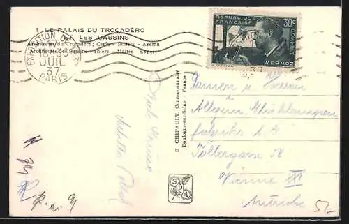AK Paris, Exposition internationale 1937, le palais du Trocadéro et les bassins