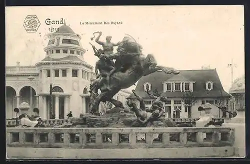 AK Gand, Exposition Internationale et Universelle 1913, Le Monument Ros Bayard