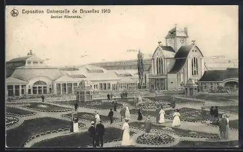 AK Bruxelles, Exposition Universelle 1910, Section Allemande