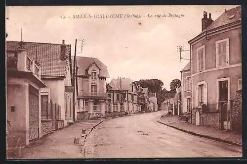 AK Sillé-le-Guillaume, La rue de Bretagne