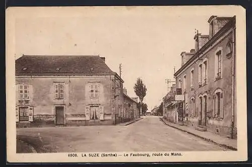 AK La Suze, Le Faubourg, route du Mans