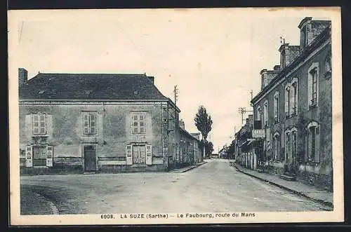 AK La Suze, Le Faubourg, route du Mans