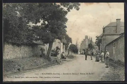 AK Solesmes, Entrée du Bourg sur la Route de Sablé