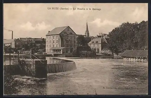 AK La Suze, Le Moulin et le Barrage