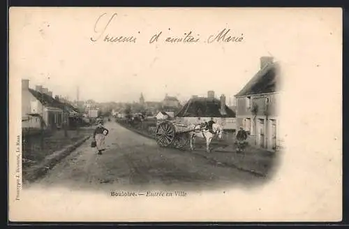 AK Bouloire, Entrée en Ville avec charrette tirée par un cheval