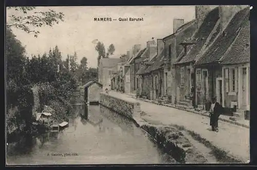 AK Mamers, Quai Barutel et maisons pittoresques le long du canal