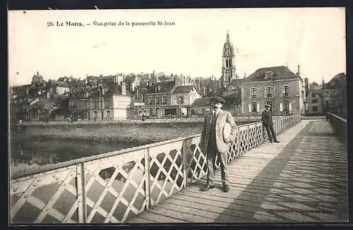 AK Le Mans, Vue prise de la passerelle St-Jean