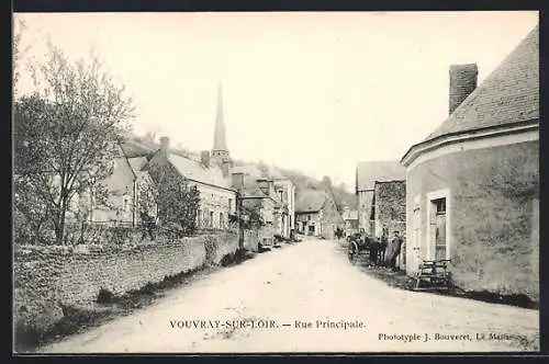 AK Vouvray-sur-Loir, Rue Principale et maisons anciennes