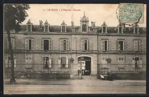 AK Le Mans, Facade de l`Hôpital et entrée principale