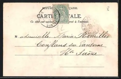 AK Le Mans, Vue de la rue Gambetta et du Grand Bazar