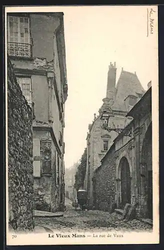 AK Le Mans, La rue de Vaux dans le Vieux Mans