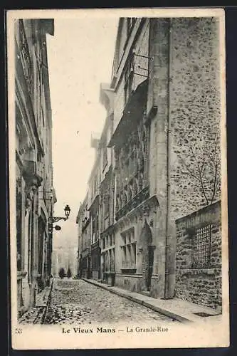 AK Le Mans, La Grande-Rue dans le Vieux Mans