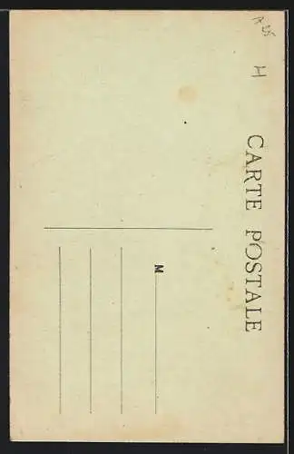 AK St-Michel-de-Chavaignes, L`église et habitants devant l`entrée