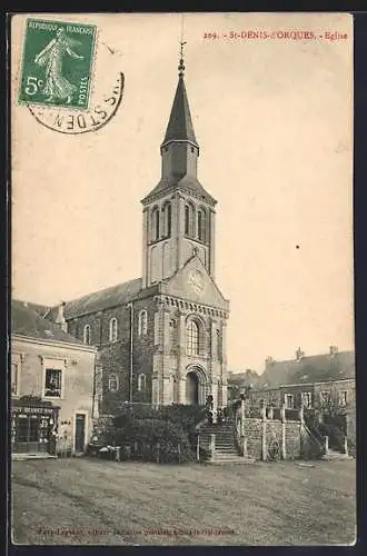 AK St-Denis-d`Orques, Église monumentale au cœur du village