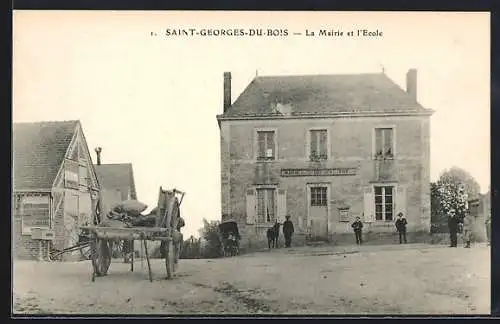 AK Saint-Georges-du-Bois, La Mairie et l`École