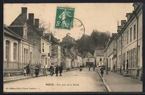 AK Poncé, Vue prise de la Mairie