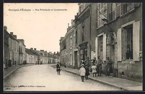 AK Savigné-l`Évêque, Rue Principale et Gendarmerie