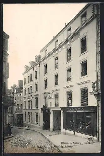 AK Le Mans, L`Hôtel du Saumon et rue pavée animée