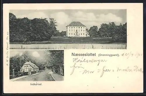 AK Naesseslottet, Dronninggaard, Indkorsel