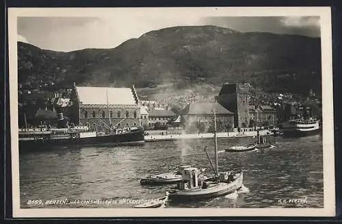 AK Bergen, Haakonshallen og Walkendorftarn, Dampfer