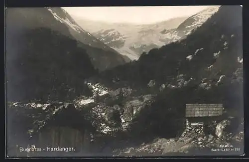 AK Buerbrae /Hardanger, Hütten im Tal