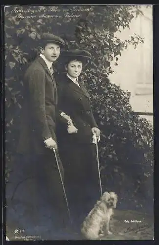 AK Prinz August Wilhelm von Preussen & Prinzessin Alexandra Victoria