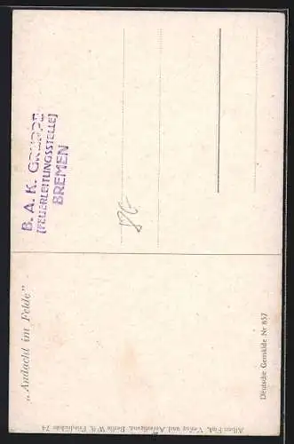 AK Kaiser Wilhelm II. bei der Andacht im Felde