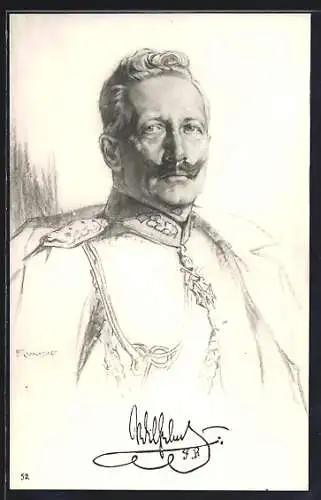 AK Portrait von Kaiser Wilhelm II. in Uniform