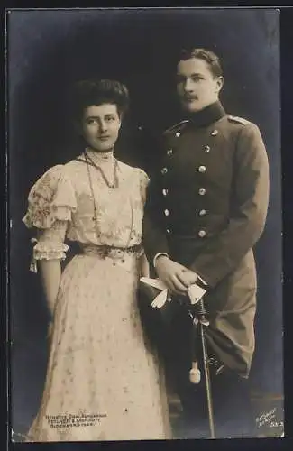 AK Prinz Eitel Friedrich von Preussen mit seiner Ehefrau Herzogin Sophie Charlotte