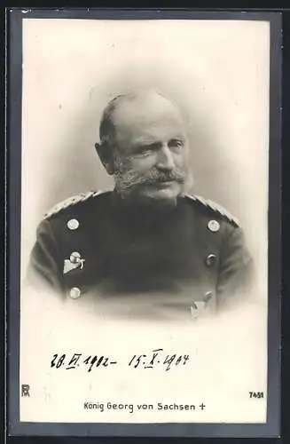 AK Portrait König Georg von Sachsen in Uniform