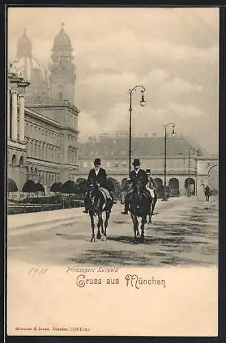 AK München-Neuhausen, Strassenpartie mit Prinzregent Luitpold