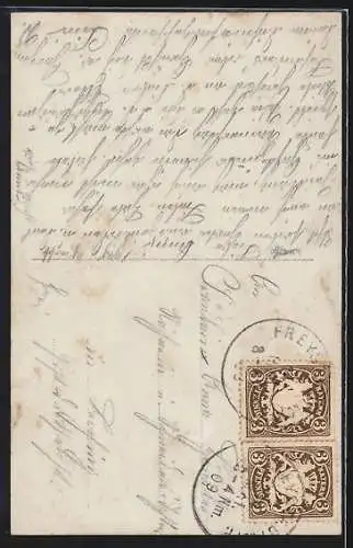 AK Lohengrin, Szene im Theater mit Sprachtext