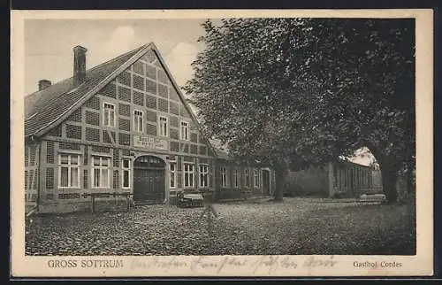 AK Gross Sottrum, Gasthof Cordes, Aussenansicht