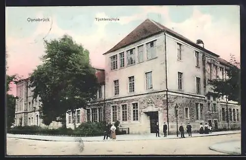 AK Osnabrück, Strassenpartie an der Töchterschule