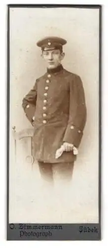 Fotografie O. Zimmermann, Jübek, CDV eines Soldaten in Uniform